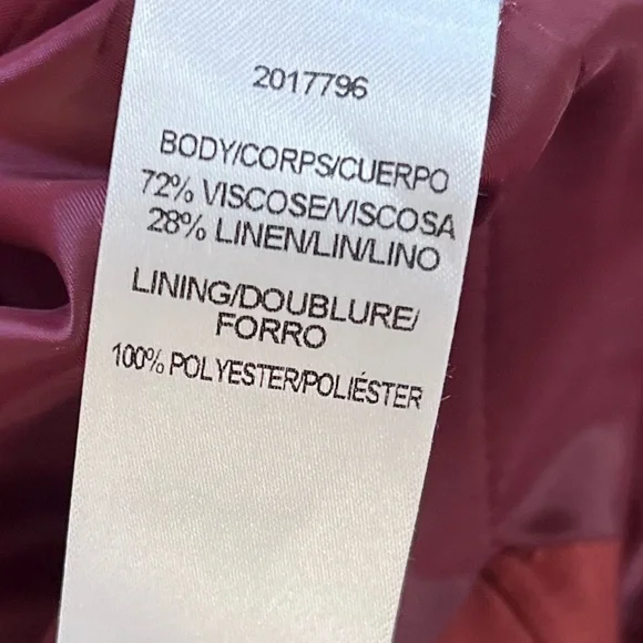 HALSTON NWOT Eli Viscose Linen Blend Brick Dress Size 2 - Picture 12 of 13